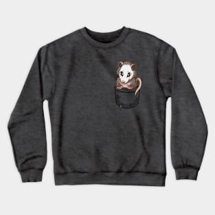 Pocket Cute Opossum Crewneck Sweatshirt